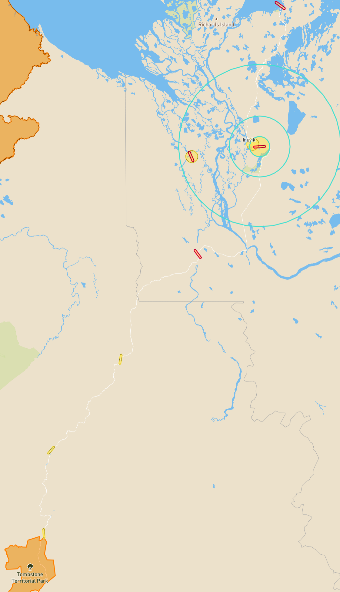 Dempster Highway Drone Flight Map